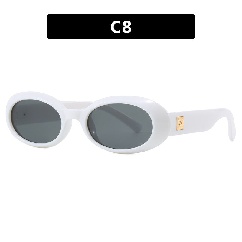 Dame eksklusiv solbrille i elegant ovalt design Luvikno