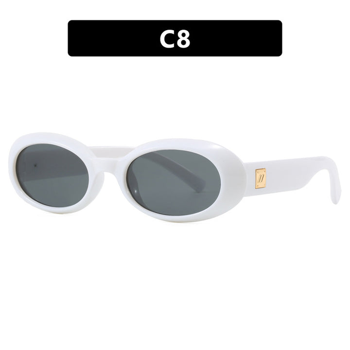 Dame eksklusiv solbrille i elegant ovalt design Luvikno