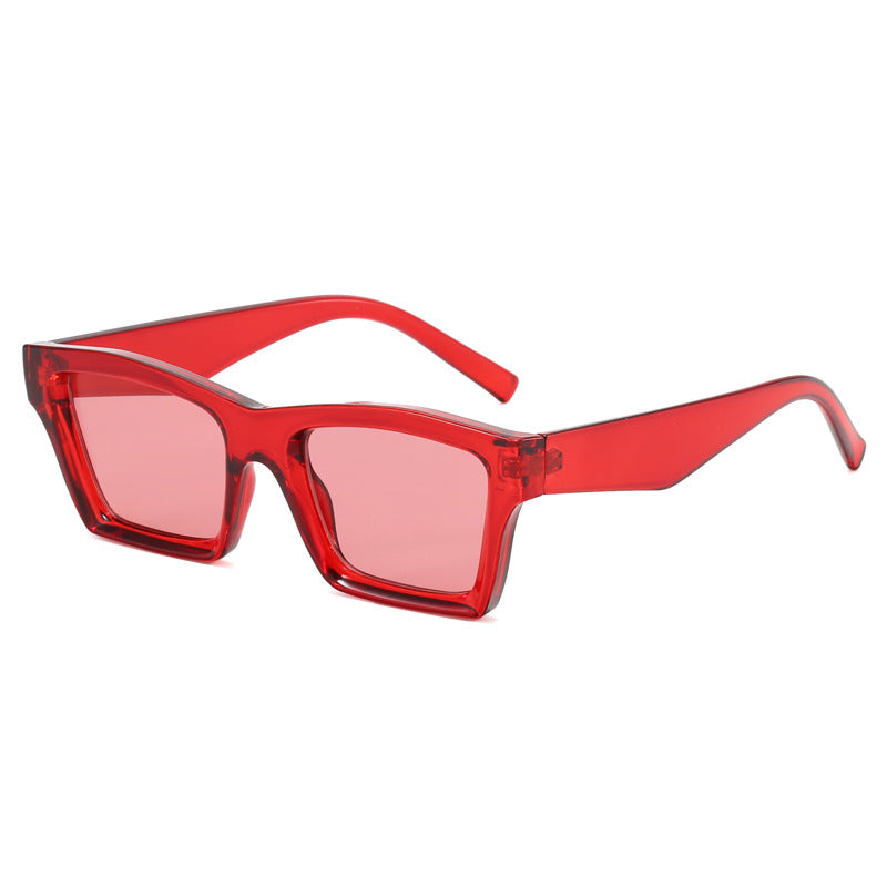 Dame trendy solbriller med bred ramme Luvikno