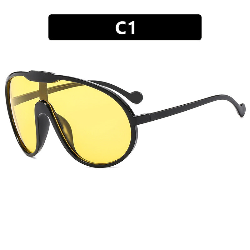 Dame futuristisk gjennomsiktig solbrille med elegant form Luvikno