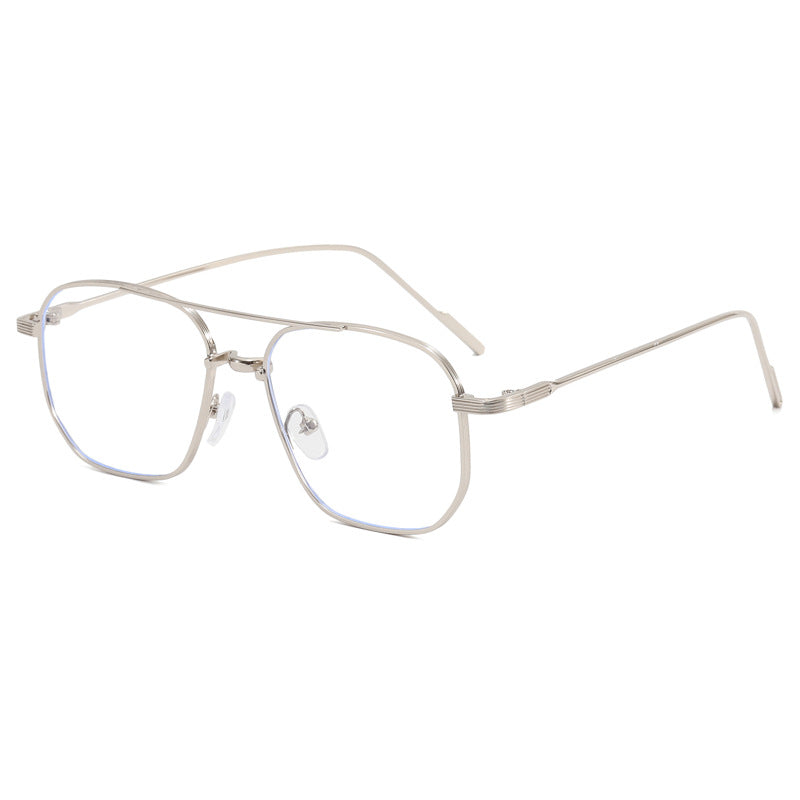 Dame moteriktig geometrisk brille med elegant metallramme Luvikno