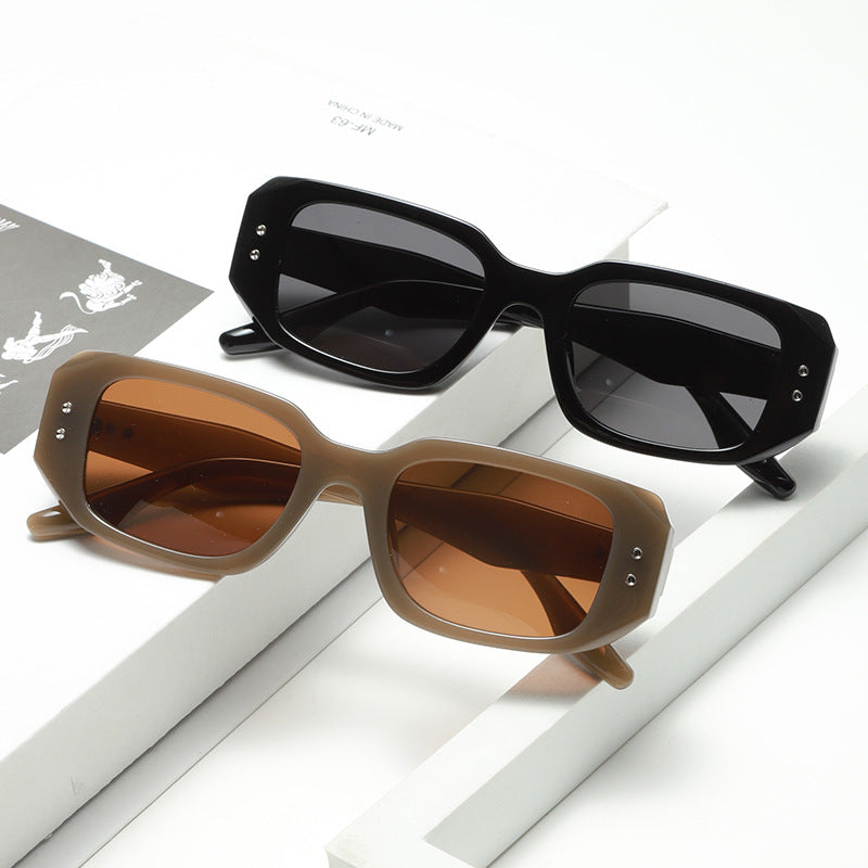 Dame moteriktig oversized solbrille med stilig ramme og UV-beskyttelse Luvikno