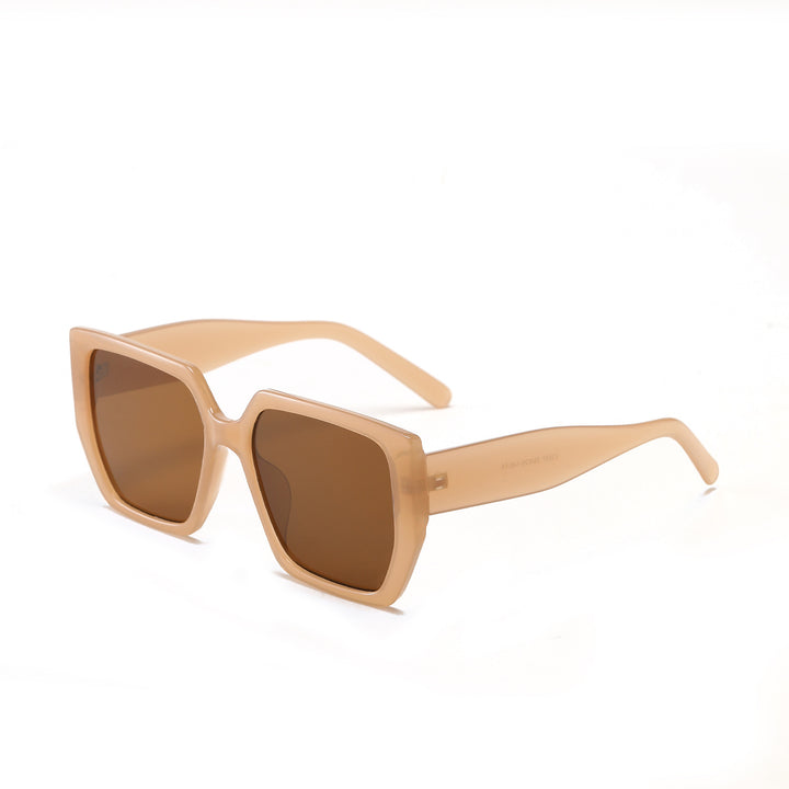 Dame kvadratisk solbrille med beskyttende UV-beskyttelse og moderne design Luvikno