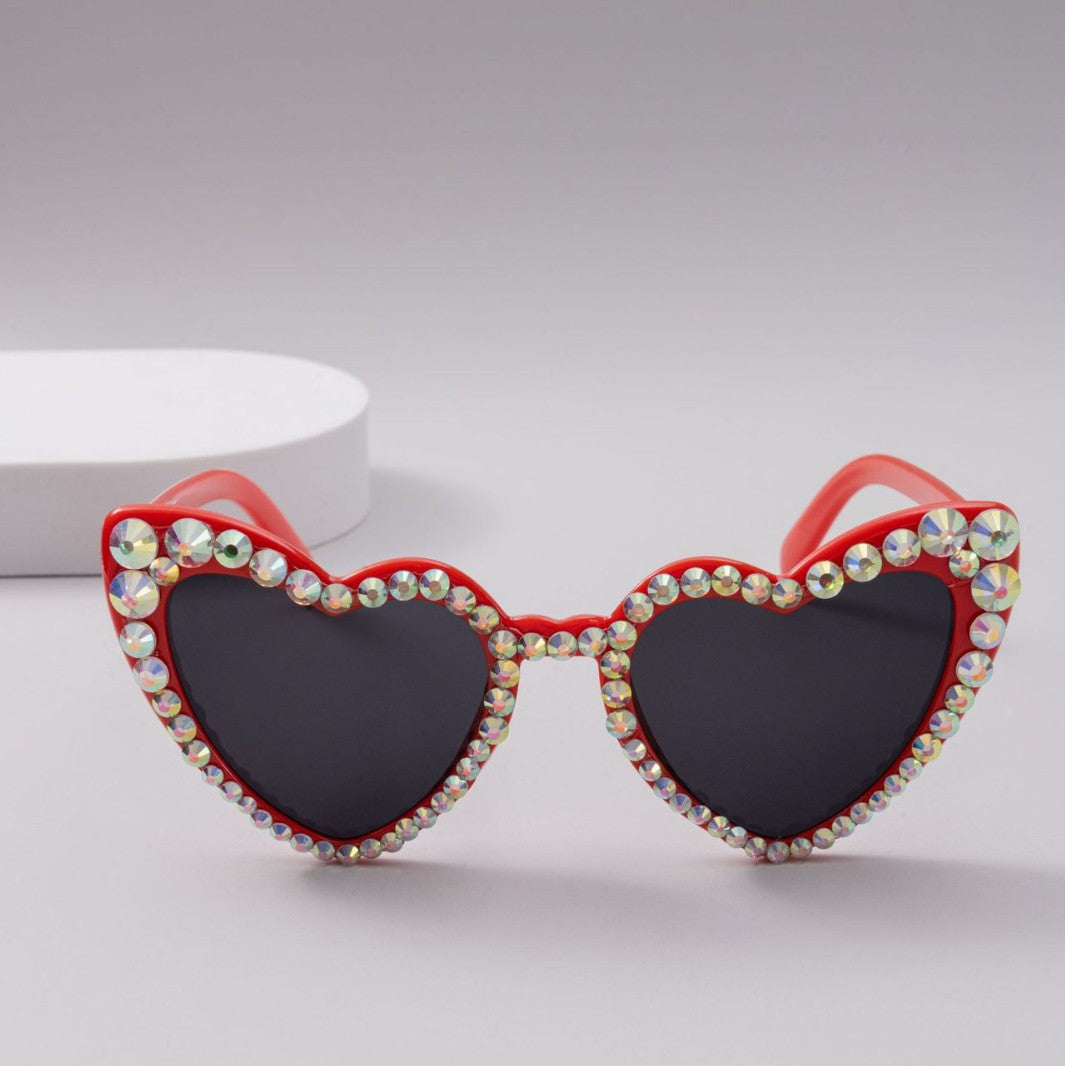Dame Hjerteformet Glitter-solbrille Luvikno