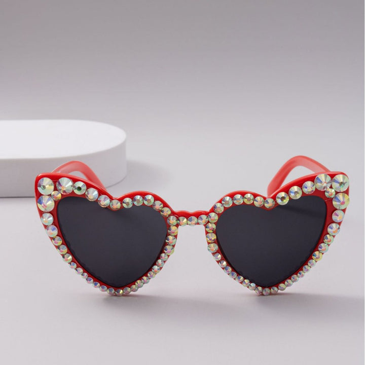 Dame Hjerteformet Glitter-solbrille Luvikno