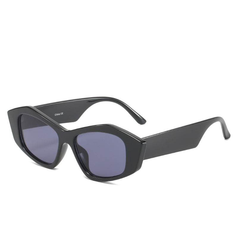 Dame geometrisk solbrille med unik, futuristisk design Luvikno