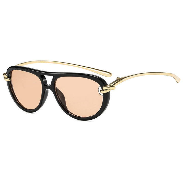 Dame Retro-solbrille med elegant ramme og polariserte linser Luvikno