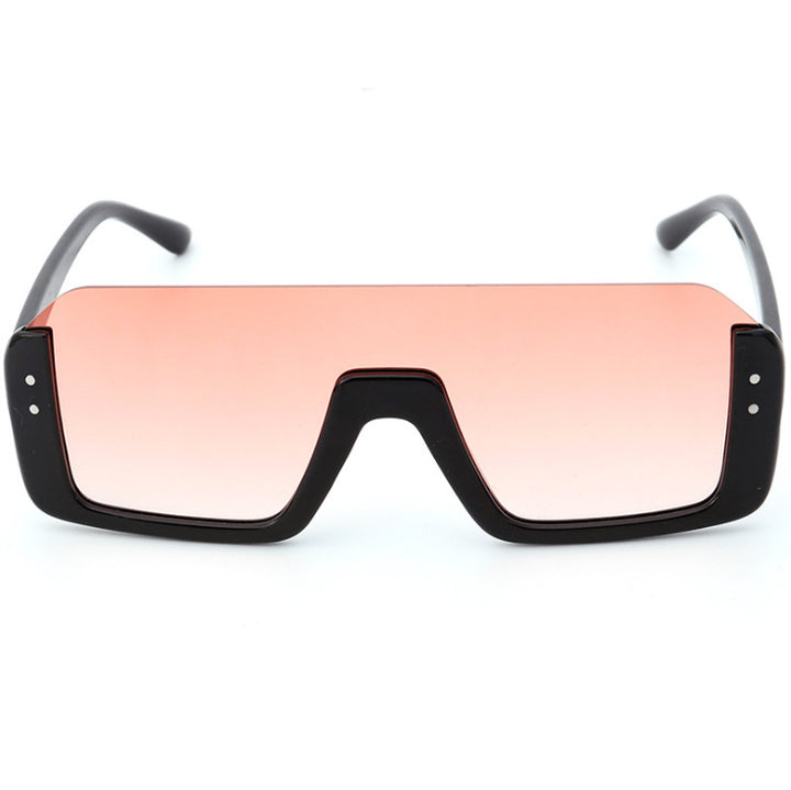 Damer Sporty Shield-solbriller med moderne design Luvikno