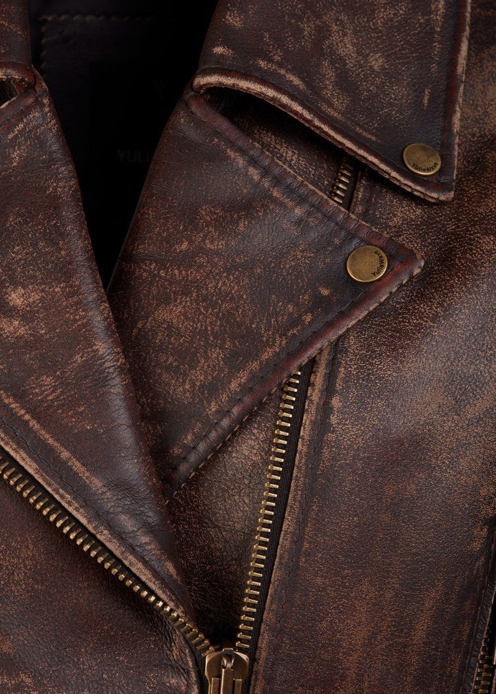 Luvik | Skinn Korte Biker-jakke