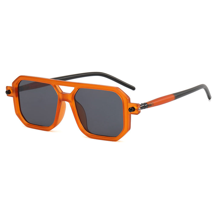 Dame modische Achteck solbrille Luvikno