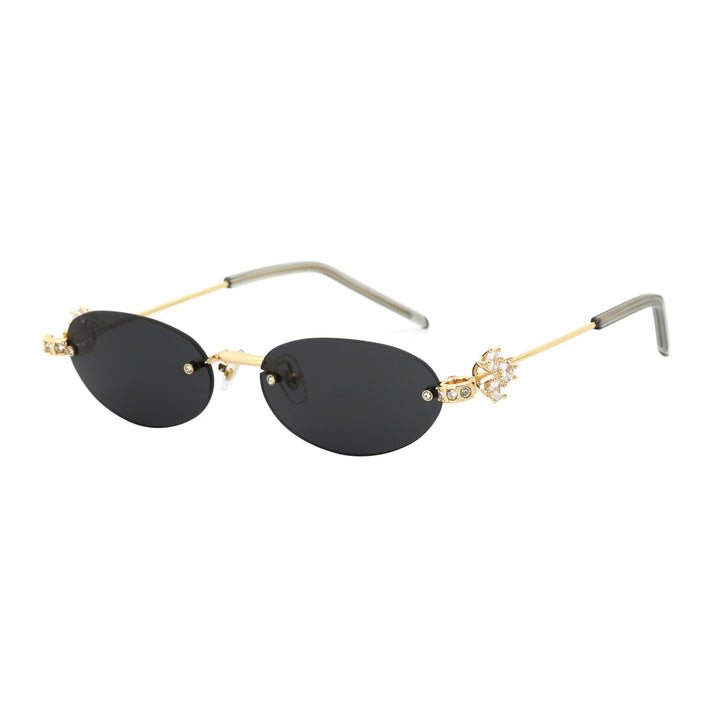 Dame Designer-solbrille med luksuriøse dekorasjoner Luvikno