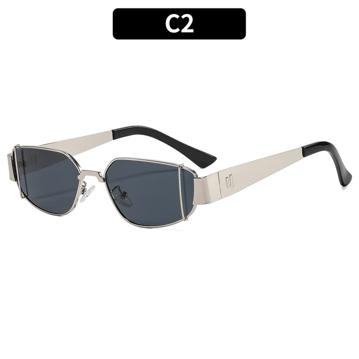 Dame designer solbrille i moderne, kantete stil Luvikno