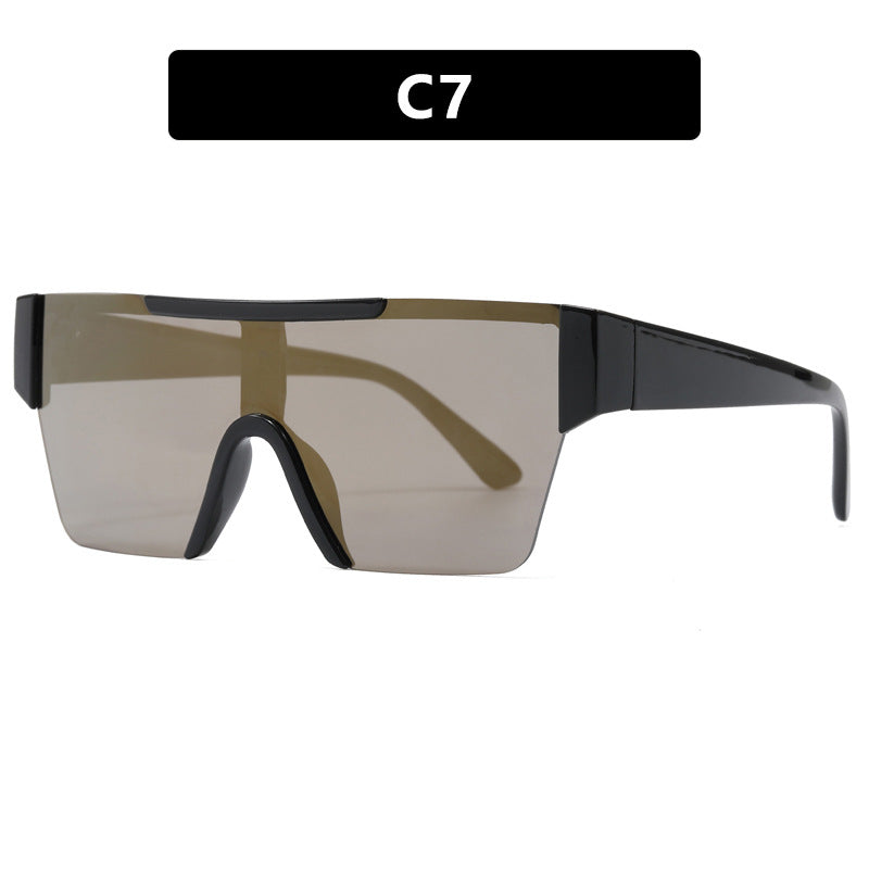 Dame futuristisk sportssolbrille med UV-beskyttelse og bred glassflate Luvikno