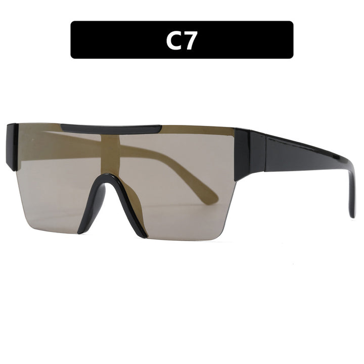 Dame futuristisk sportssolbrille med UV-beskyttelse og bred glassflate Luvikno