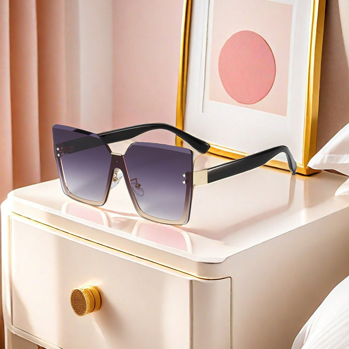 Dames oversized solbriller i moderne design med UV-beskyttelse Luvikno