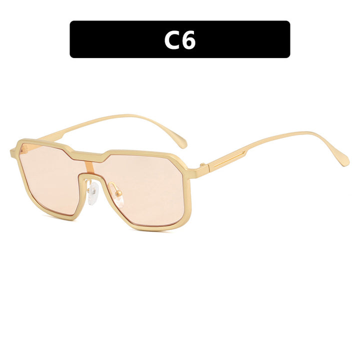 Dame ekstravagant geometrisk solbrille med beskyttende UV-filter Luvikno