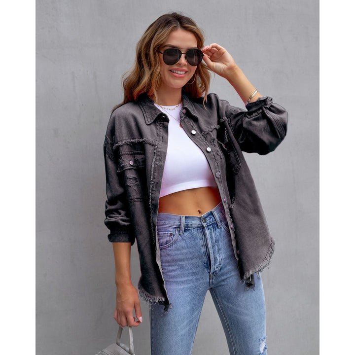 Luvik | Revitty denim rento paita takki
