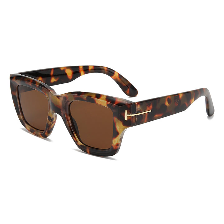 Dame moteriktig firkantet solbrille med UV-beskyttelse og elegant design Luvikno