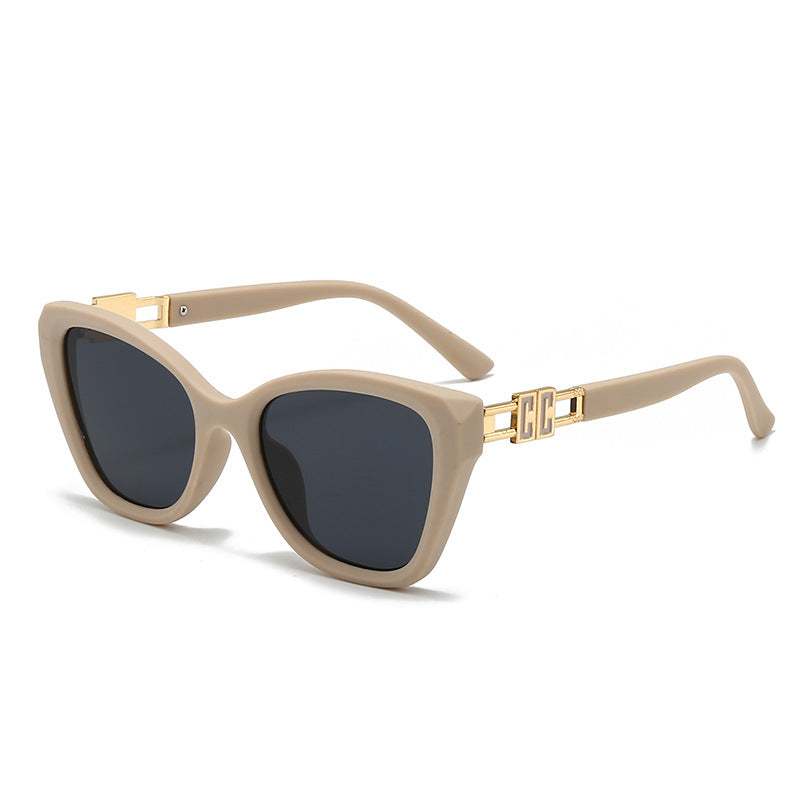 Dame Cat-Eye solbriller med luksuriøse detaljer Luvikno