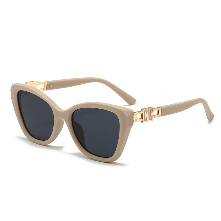 Dame Cat-Eye solbriller med luksuriøse detaljer Luvikno