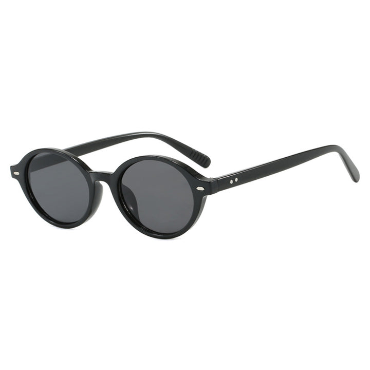 Dame rund solbrille med moderne design og polariserte glass Luvikno