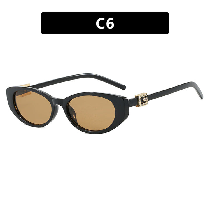 Damer cat-eye solbrille med elegant metallramme og beskyttende UV-filter Luvikno