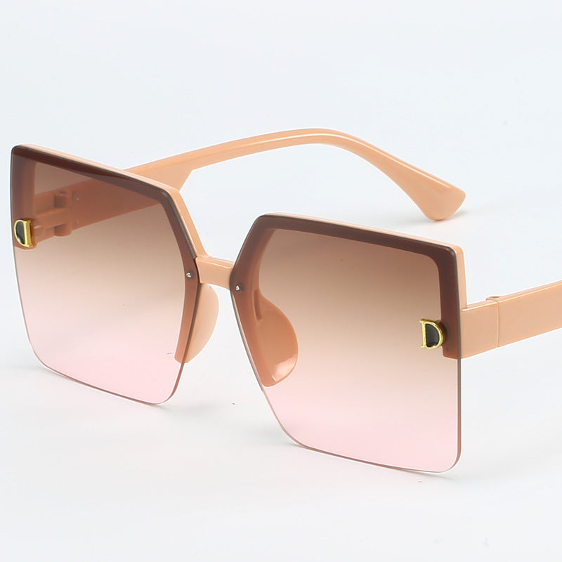 Damer oversized solbrille med høy kvalitet gradient Luvikno
