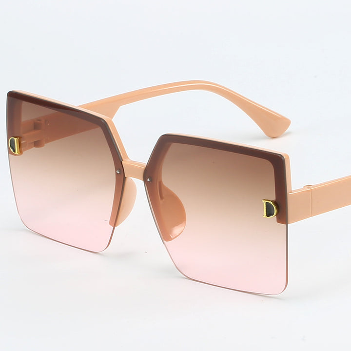 Damer oversized solbrille med høy kvalitet gradient Luvikno