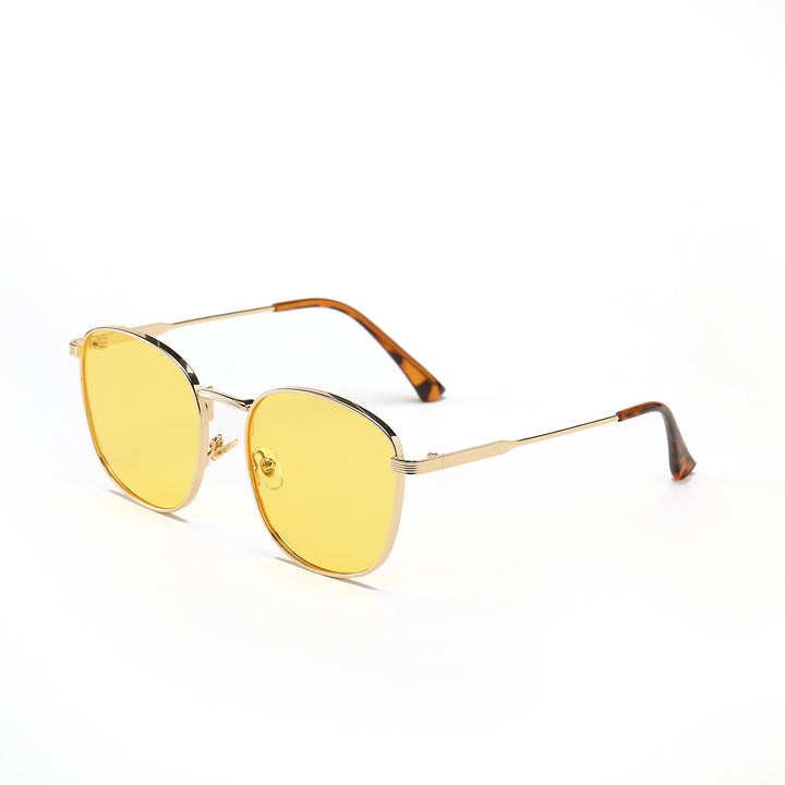 Dame modische Hexagon solbrille med luksuriøs metallramme Luvikno