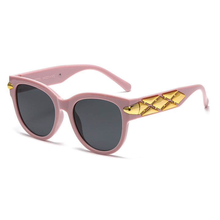 Dame designer solbrille med innovativ, detaljert ramme Luvikno