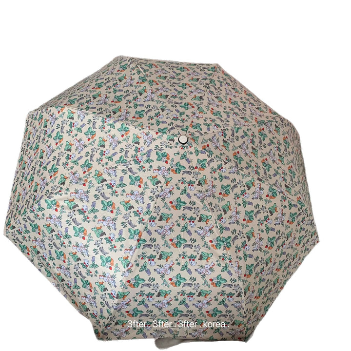 Damer Sammenleggbart Paraply med blomstret Vintage-design Luvikno