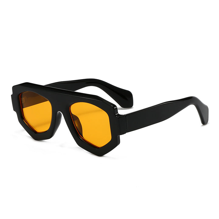 Dame moterik hexagonal solbrille Luvikno