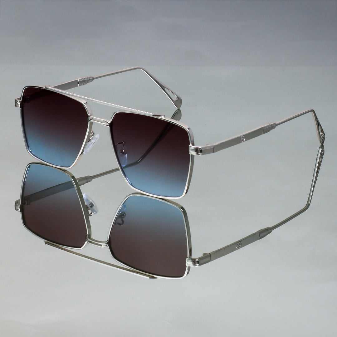 Dame oversized solbriller med elegant metallramme Luvikno