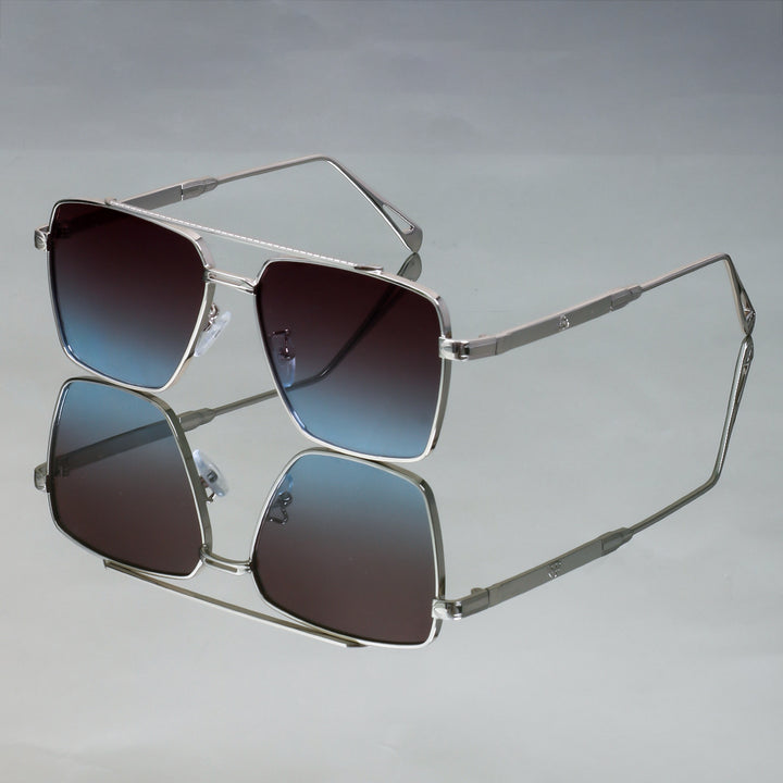 Dame oversized solbriller med elegant metallramme Luvikno