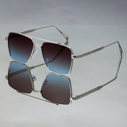Dame oversized solbriller med elegant metallramme Luvikno