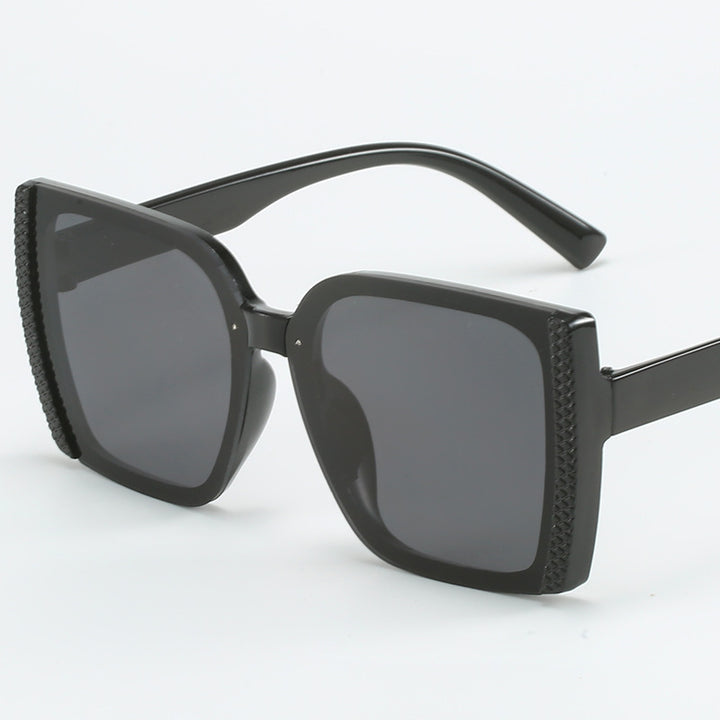 Dame oversized Designer-solbriller i moderne flettet design Luvikno