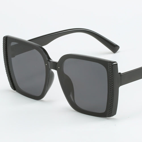 Dame oversized Designer-solbriller i moderne flettet design Luvikno