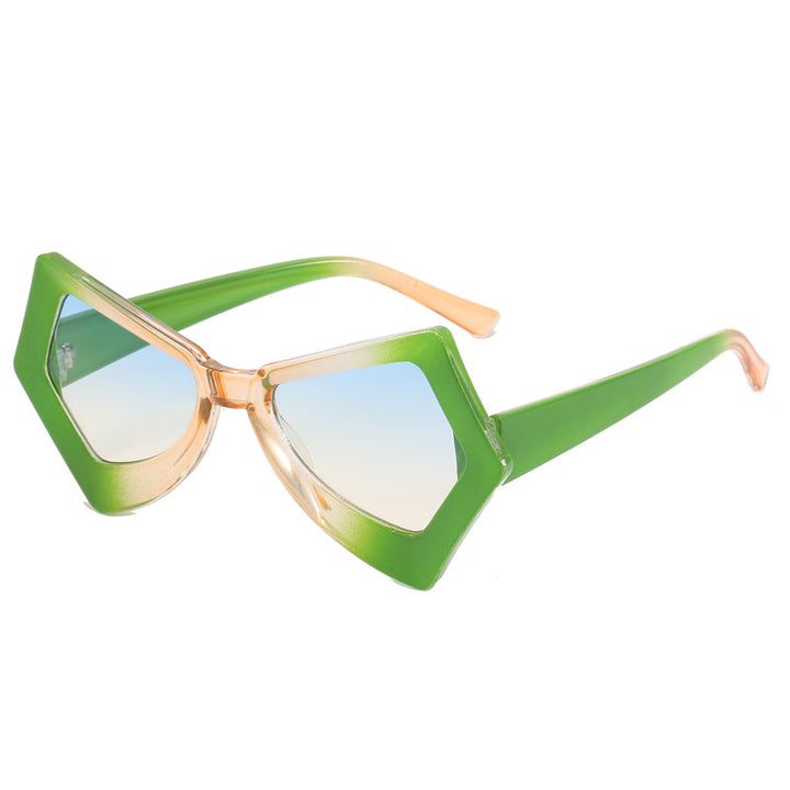Dame polygonal solbrille i ekstravagant design Luvikno
