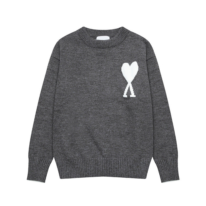 Luvik | Hjerte brodert dame genser