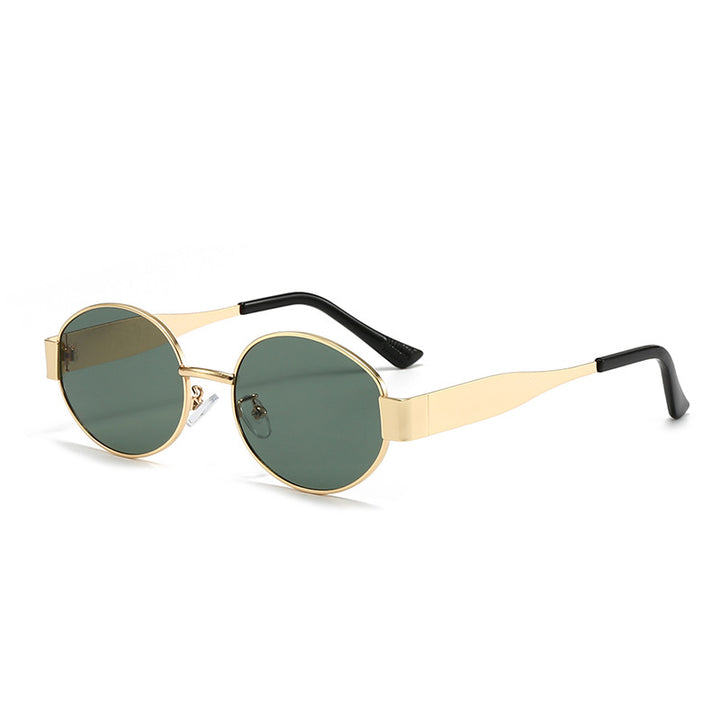 Dame motesik oval solbrille med unik ramme Luvikno