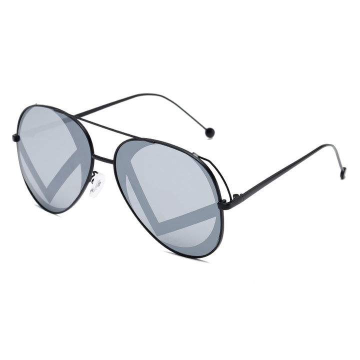 Dames fashionable geometriske solbriller Luvikno