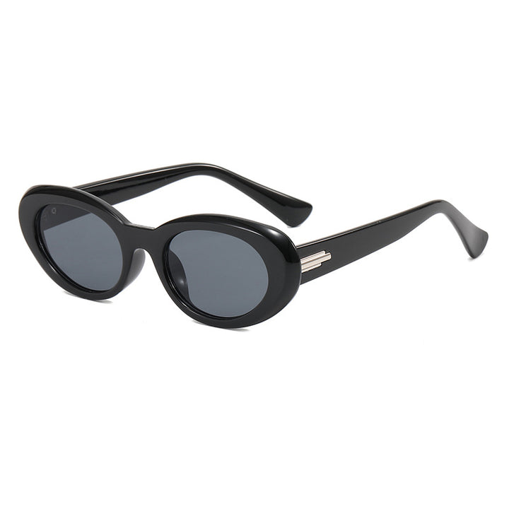 Dame elegant ovalformet solbrille med høykvalitets glass Luvikno