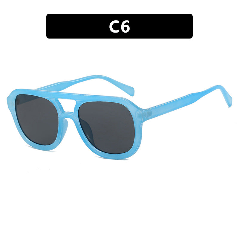 Dame modisch sport solbrille med bred, fleksibel ramme Luvikno