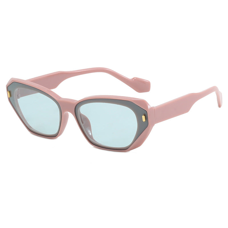 Dame futuristisk diamant-solbrille Luvikno