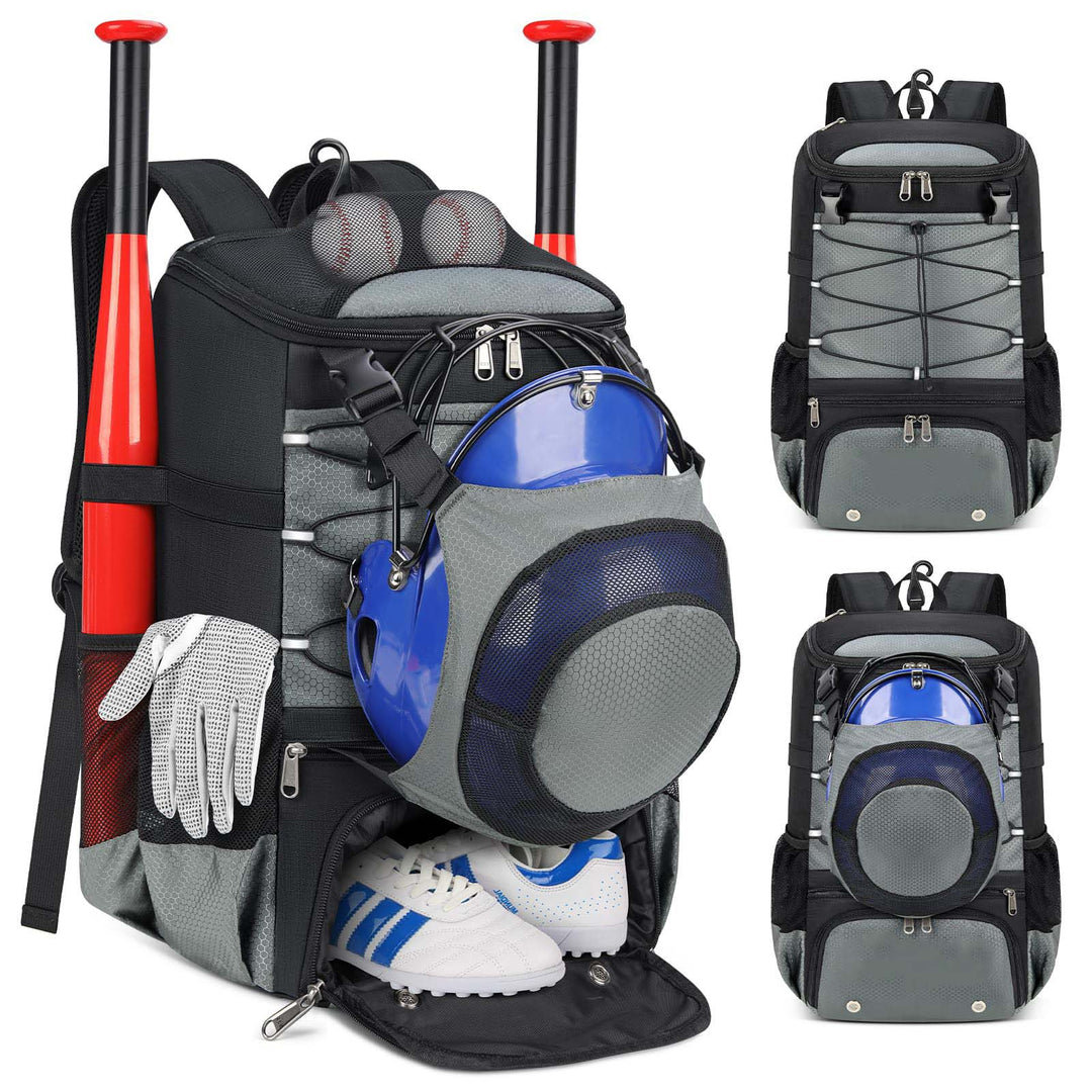 Unisex sporty baseball ryggsekk med spesielle rom for utstyr Luvikno