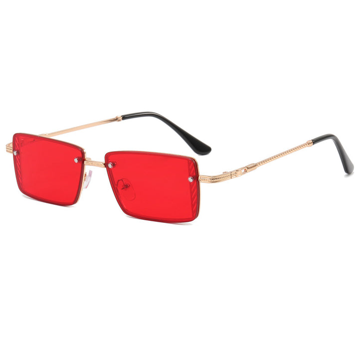 Dame Elegant kvadratisk solbrille med raffinerte rammedetaljer Luvikno