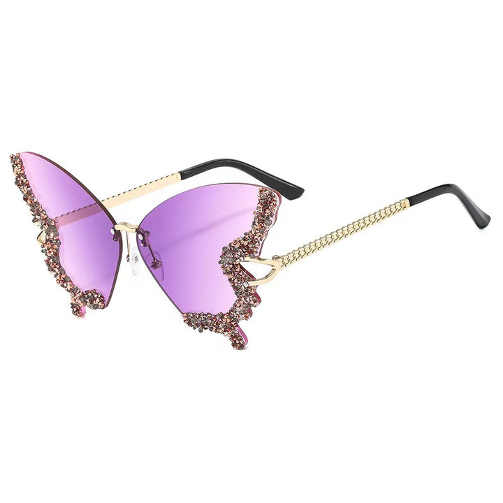Dame ekstravagant Flügel-solbrille Luvikno