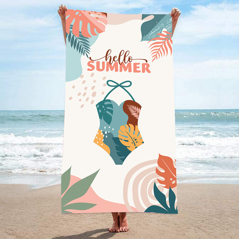 Ladies beach towel with maritime stripe pattern Luvikno