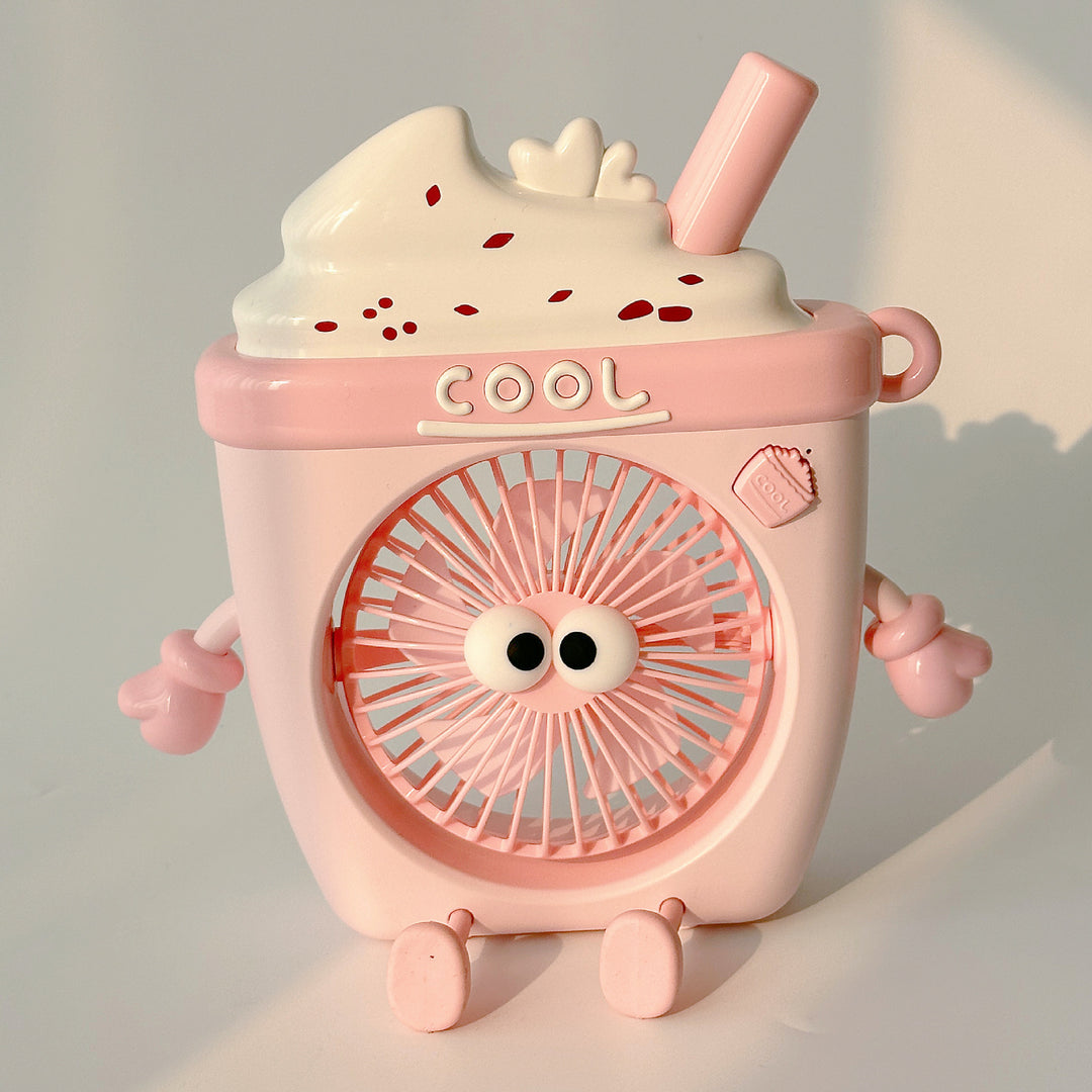 Dame Bærbar Mini Vifte med søtt Dessert-design Luvikno