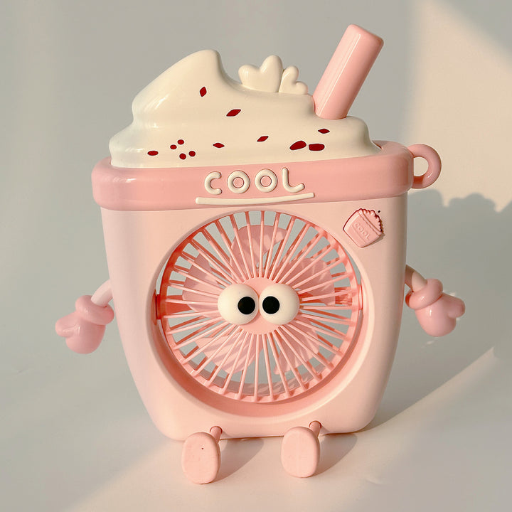 Dame Bærbar Mini Vifte med søtt Dessert-design Luvikno